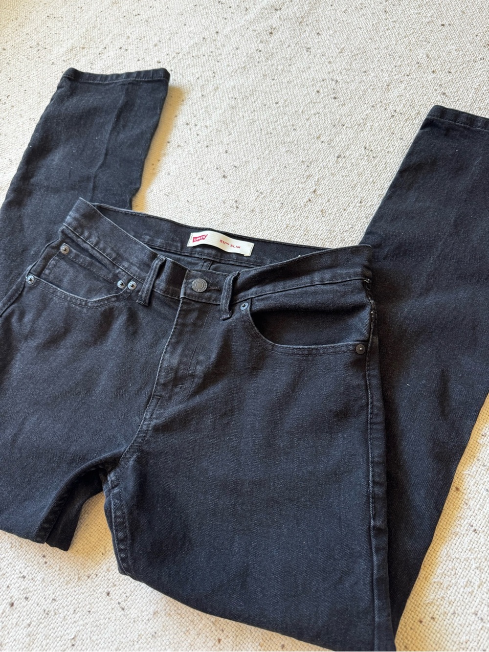 Levi’s 511 Slim Men’s Jeans 28x28 Black Washed Denim Straight Slim Fit